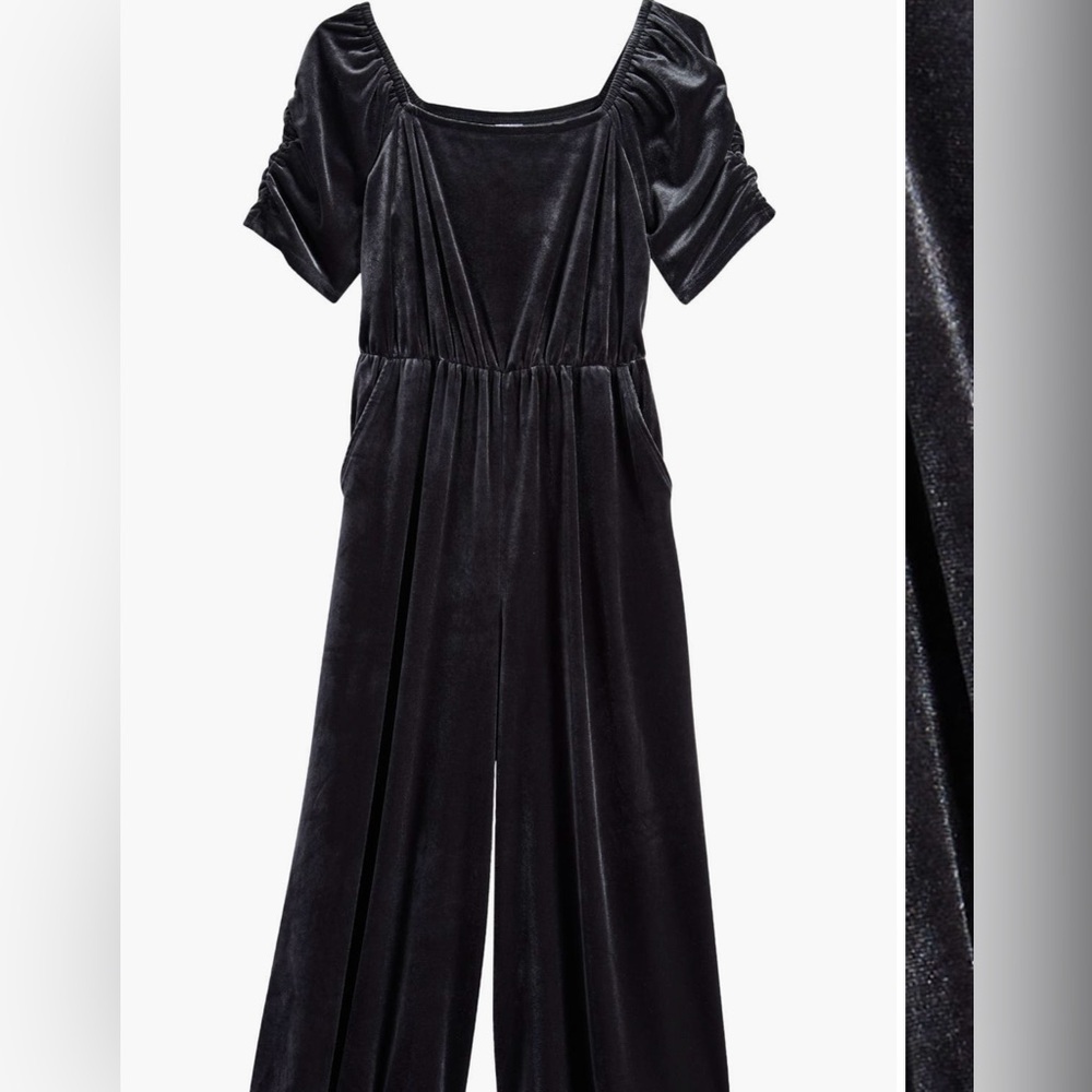 Nordstrom Black Velvet Kids Dress